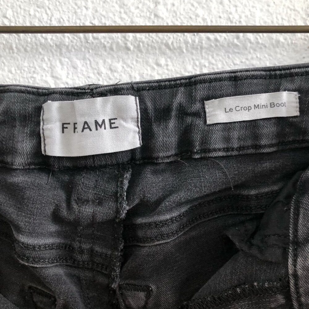 FRAME Le Crop Mini Boot in Charcoal No Size Tag Check Measurements - Picture 7 of 10
